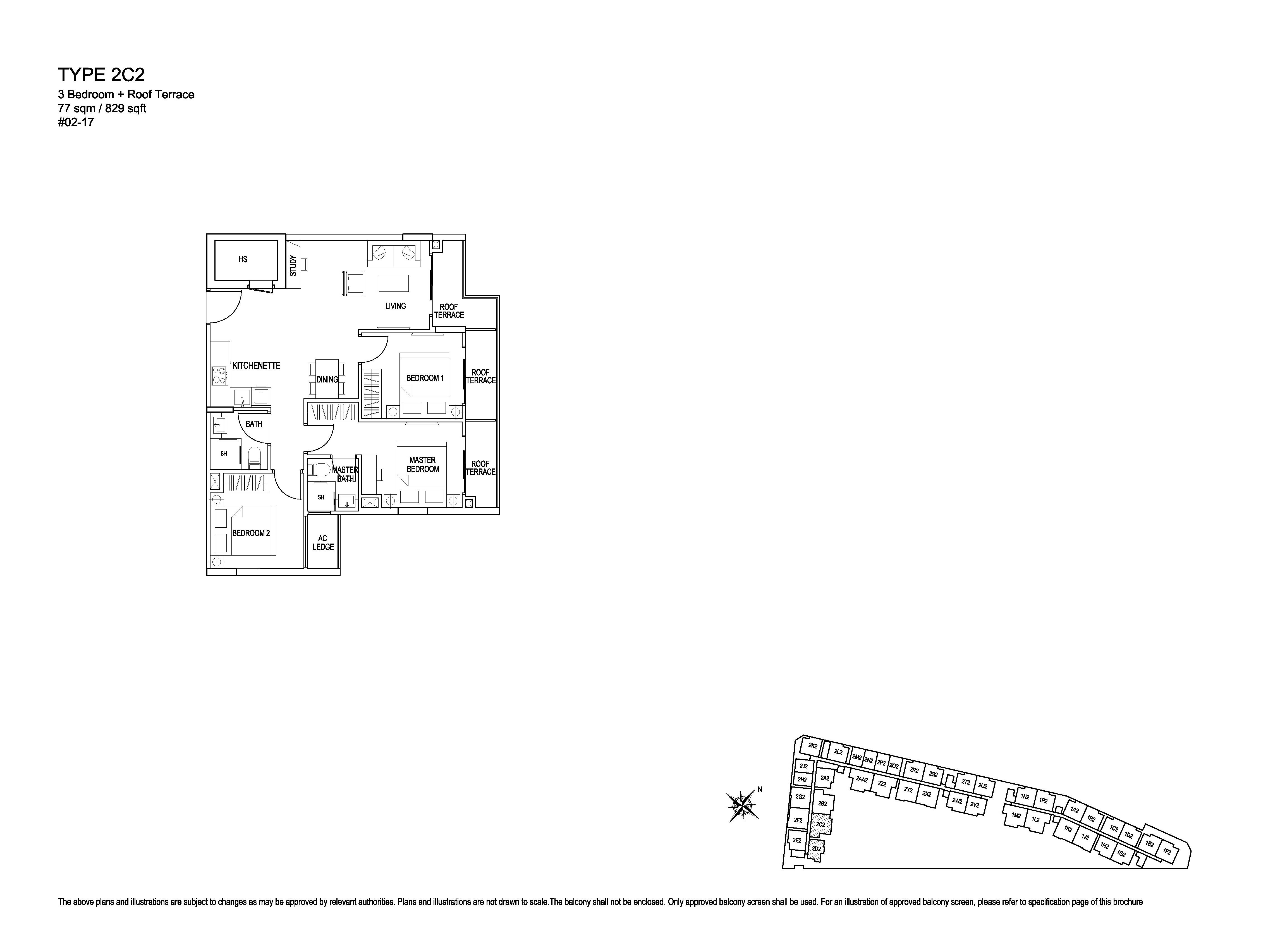 Kensington Square 3 Bedroom Floor Plans Type Type 2C2
