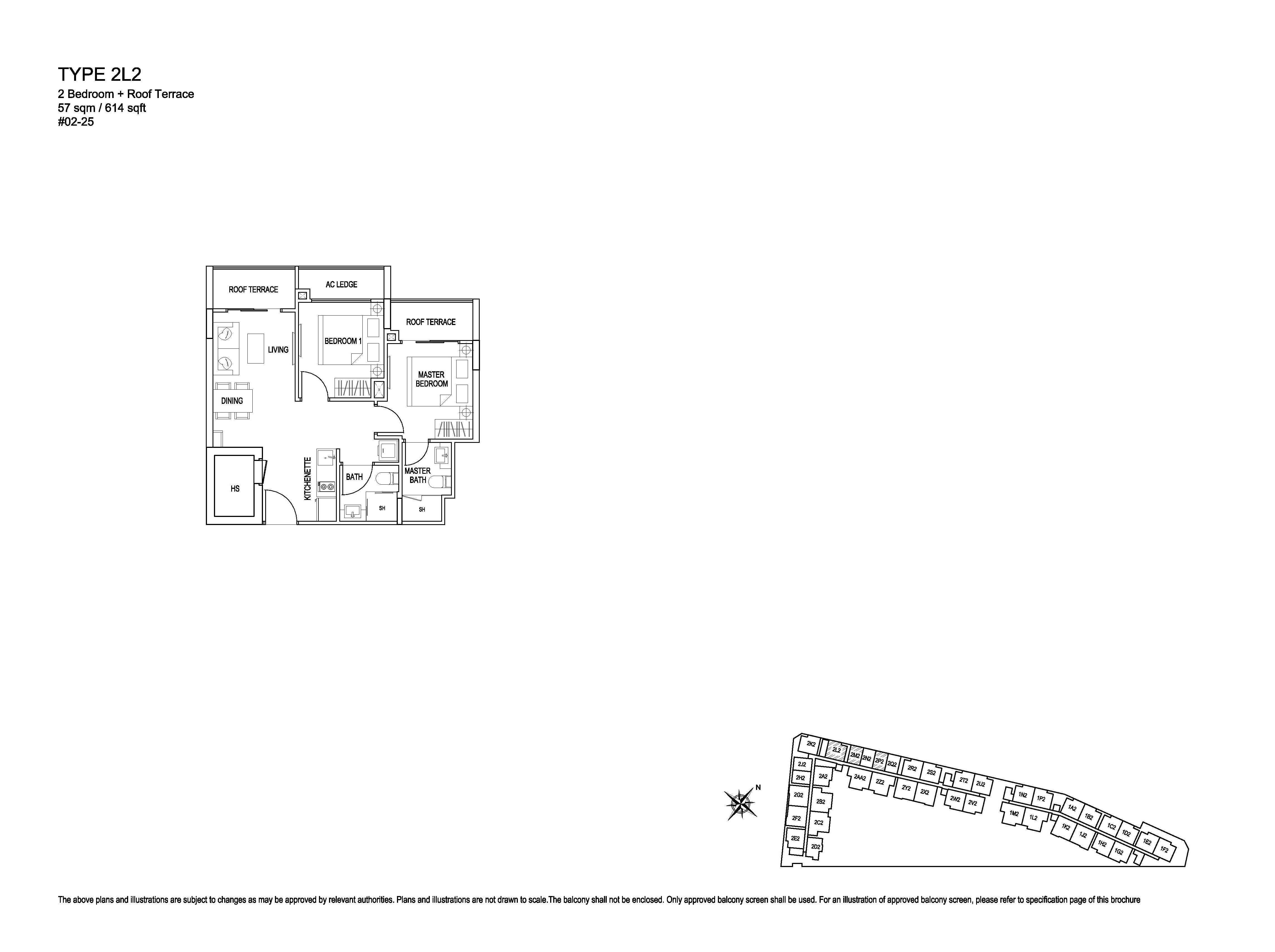 Kensington Square 2 Bedroom Floor Plans Type 2L2