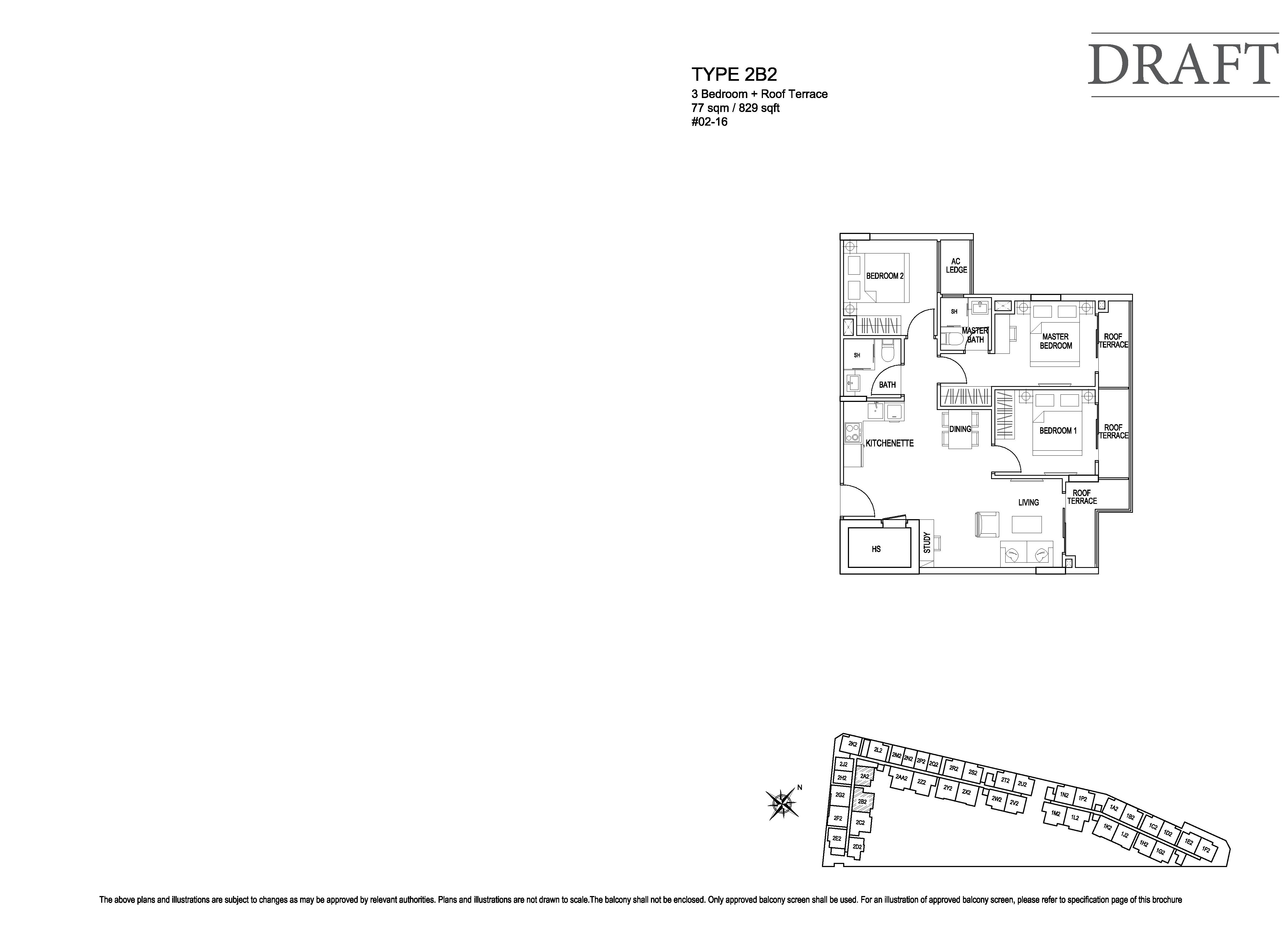 Kensington Square 3 Bedroom Floor Plans Type Type 2B2